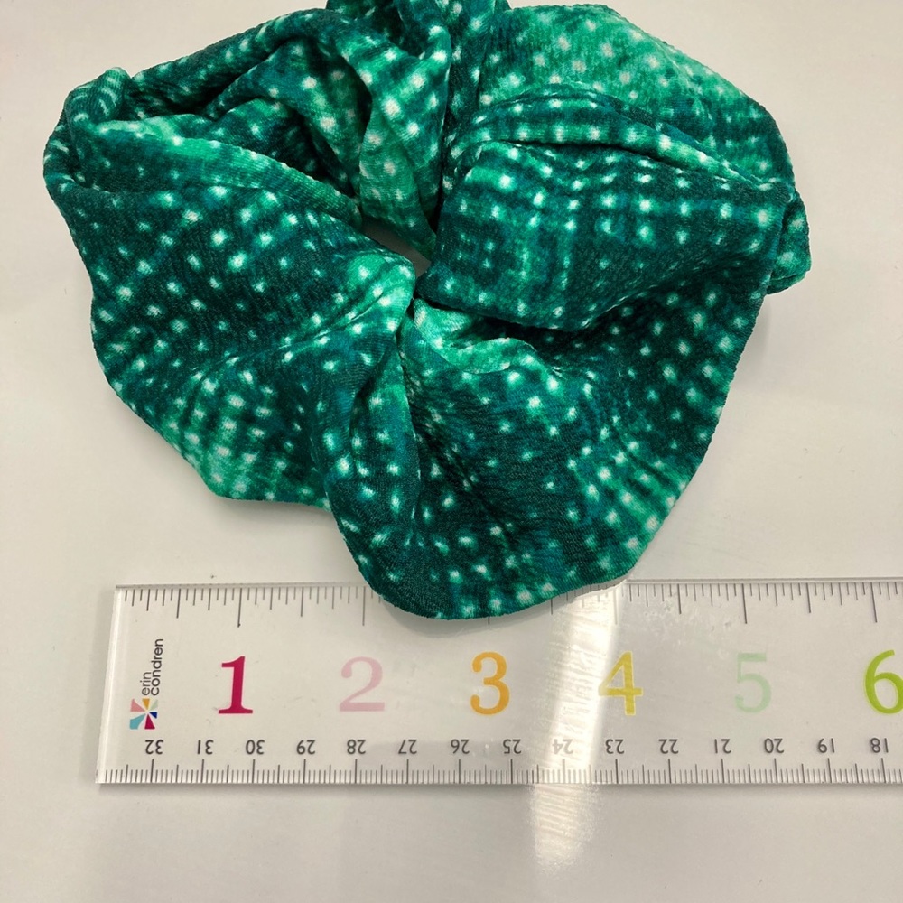 **5 for $25** bundle me! Green Shibori tie-dye jumbo scrunchie
